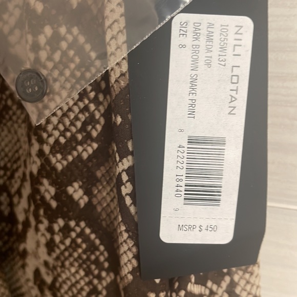 Nili Lotan snakeskins print top - Picture 4 of 4